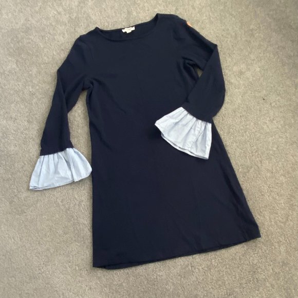♥ BeachLunchLounge 100% Cotton T-Shirt Dress with Ruffled Sleeves S/P   … - Picture 1 of 9